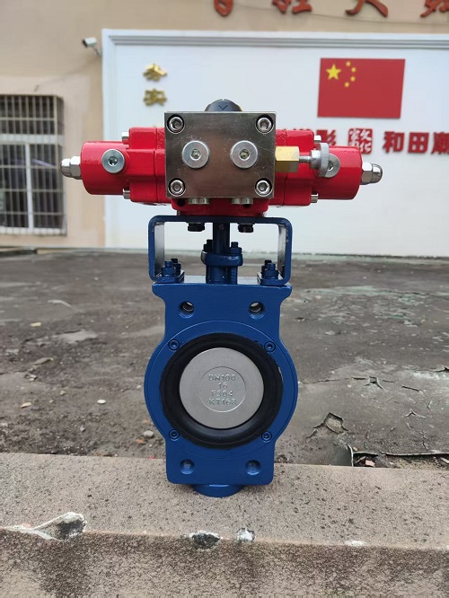 Exzentrische Absperrklappe mit hydraulischem Antrieb